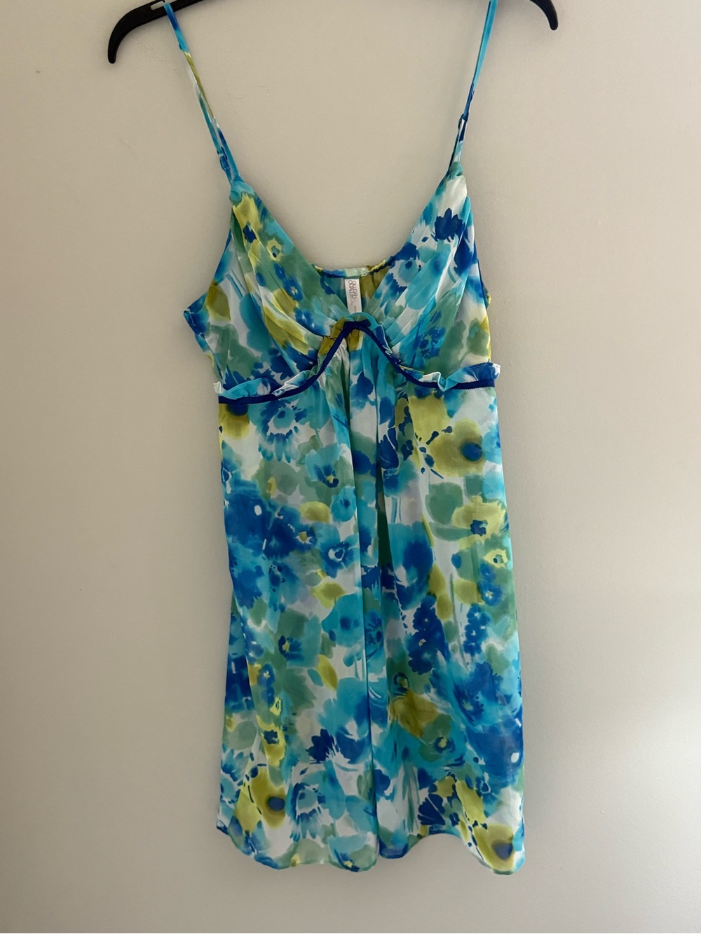 Gilligan & O'Malley Blue Green Floral Slip Nightdress